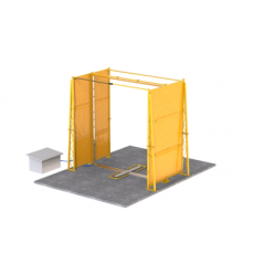 disinfection gate with shield
