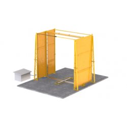 Brama dezynfekcyjna z osłonami od wiatru